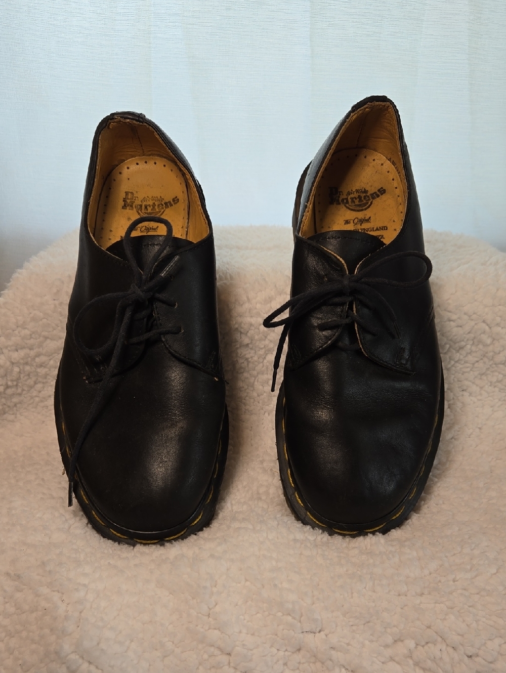 Dr. Martens 1471 Quad Black Leather Derby Shoes Womens US 5 / UK 6 / 39